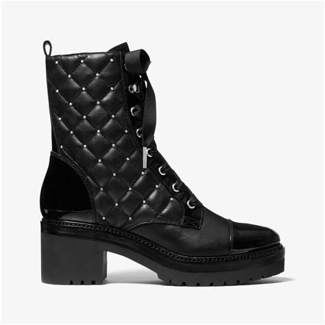 Tilda Quilted Leather Combat Boot 